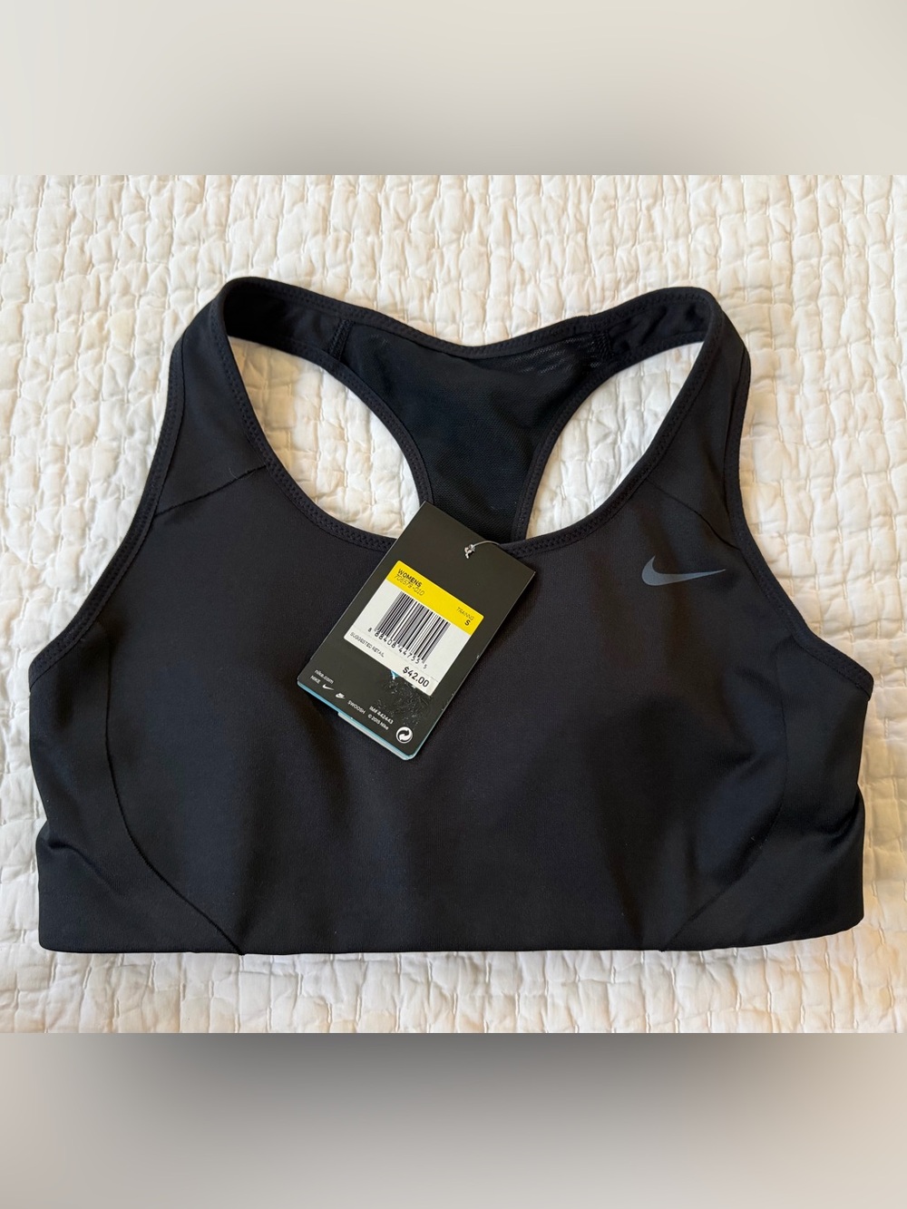 Nike Black Racerback Medium-Impact Sports Bra - Picture 2 of 6